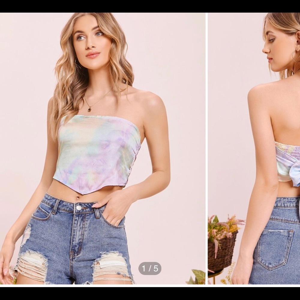 Tie dye tube top
